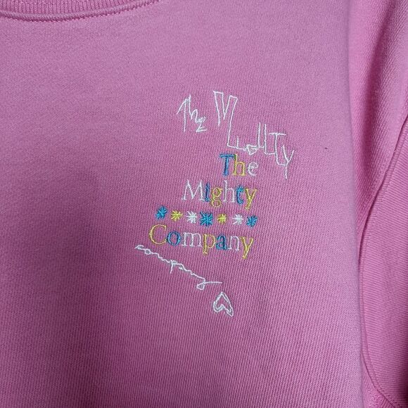 The Mighty Company The Sweatshirt Pink Rainbow Cuff Size S/M - Picture 8 of 15